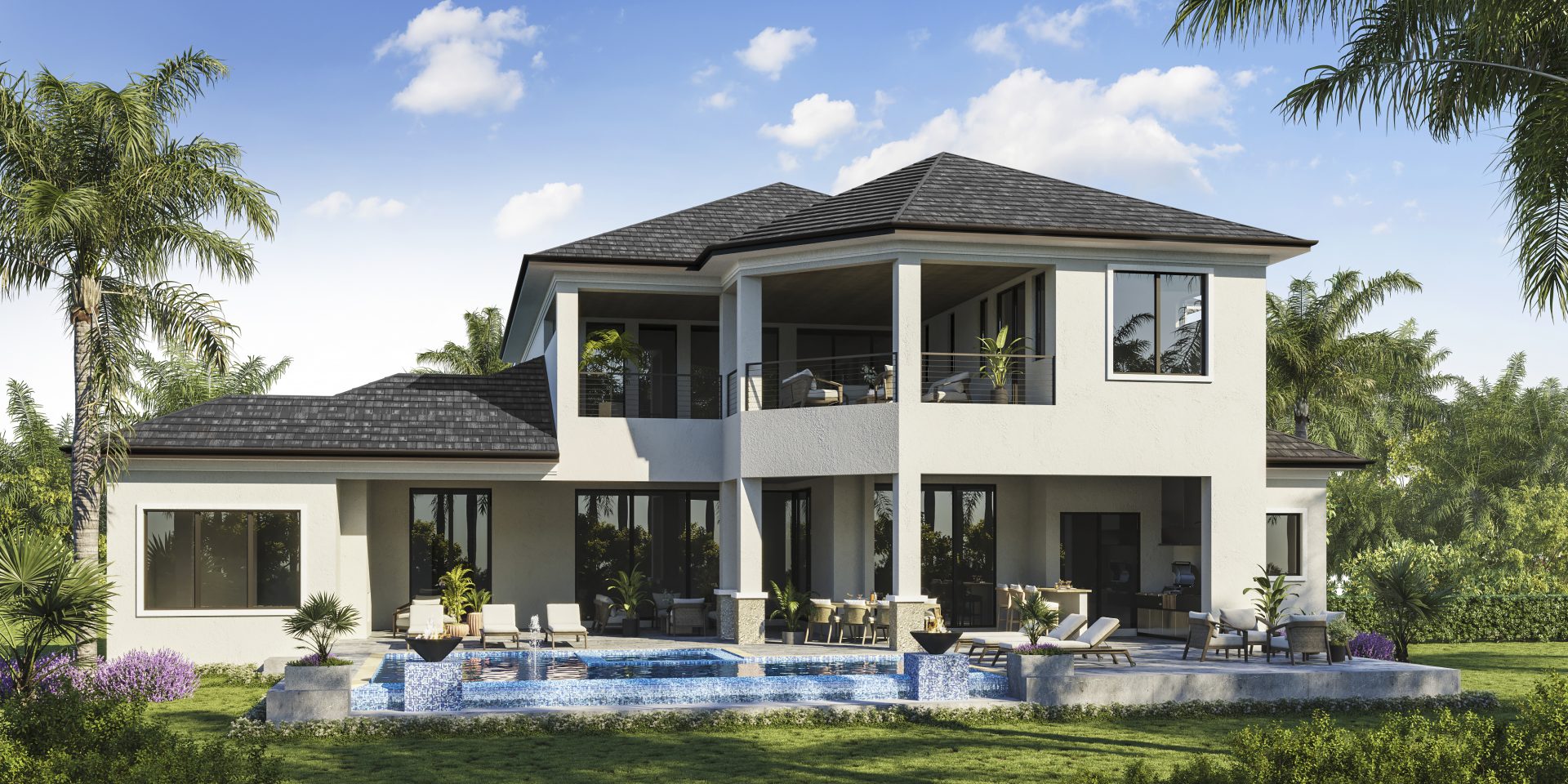 Luxury Home Back View - Berbice Skyhaven Estates